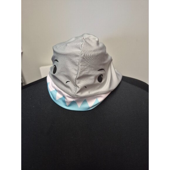 Boys Gray & Light Blue Shark Hoodie Long Sleeve 5T UPF 50+ Swim Shirt By Wonder - Picture 5 of 5